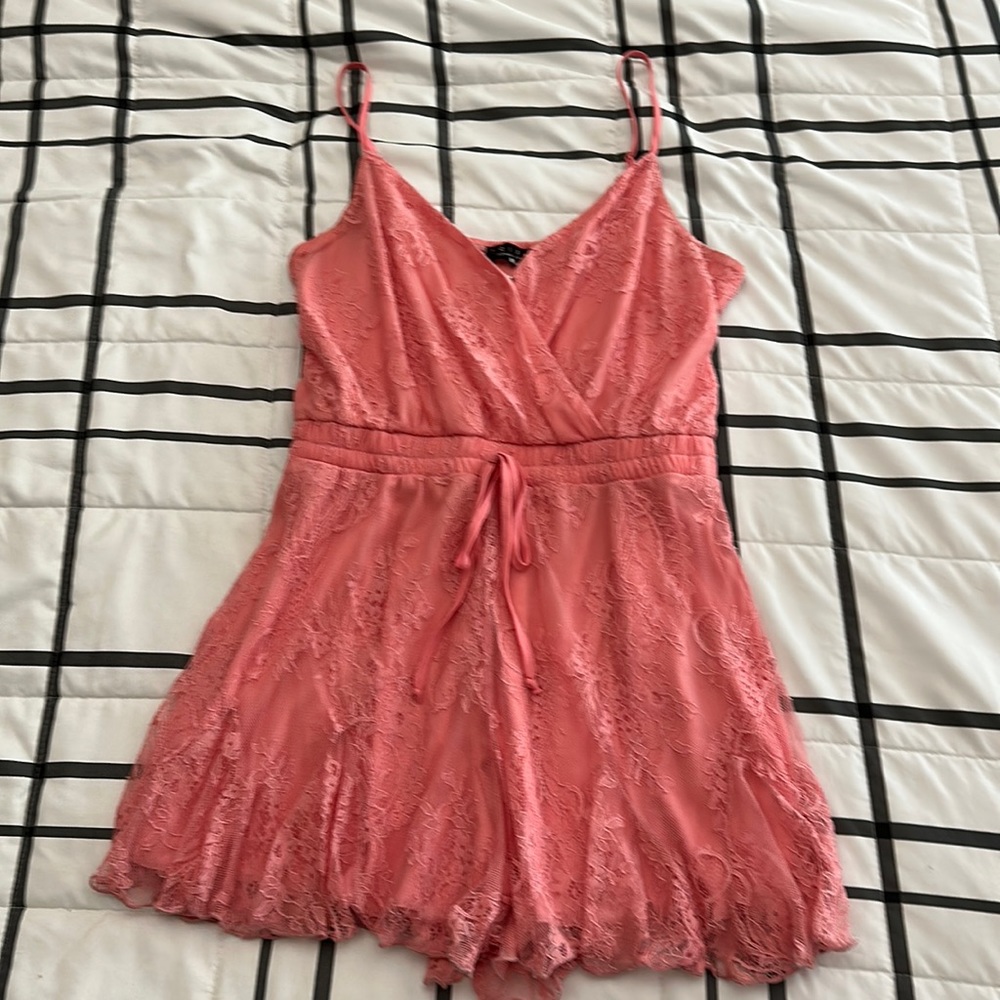 Trixxi Pink Lace Romper